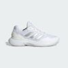 zapatillas-de-tenis-mujer-multipista-gamecourt-blanco-plateado