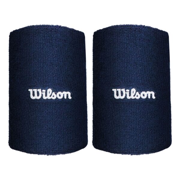 Muñequeras Wilson Wide Terry Azul Marino