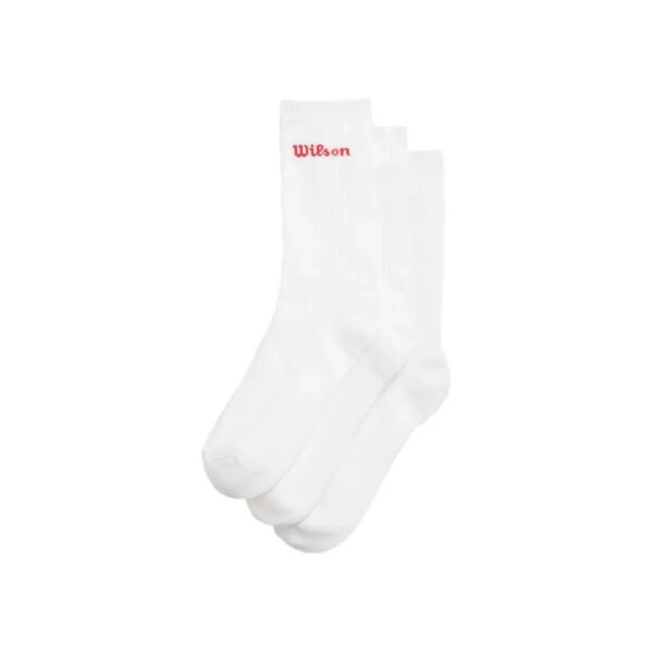 Pack 3 Calcetines Wilson Crew Blancos – Talla L