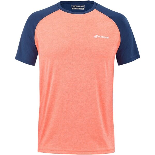 Camiseta Babolat Play Boy Coral-Azul