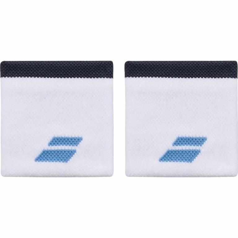 Muñequera Babolat Logo Blanca/Azul
